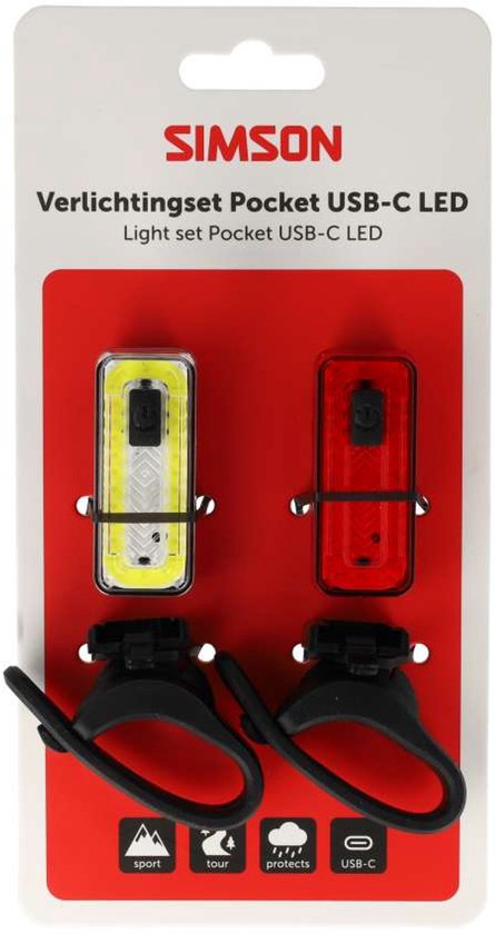 Simson verlichtingsset Aurora Pocket - USB-C oplaadbaar