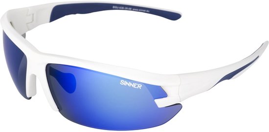 SINNER Speed - Sportbril/ Zonnebril - Unisex - Wit/ Blauw van Merkloos