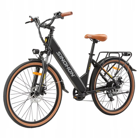 SINOHON EM300 26‘’ Elektrische Fiets – 250W Motor, 36V 15,6Ah Accu, 100km Bereik, 7-Speed Shimano – LED-Koplamp van SINOHON
