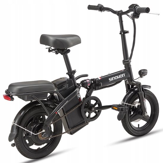 SINOHON M3 Opvouwbare Elektrische Fiets – 250W Motor – 36V 10.4Ah Accu – 50km Bereik – 25km/h – 14 Inch Banden – Vering – LED