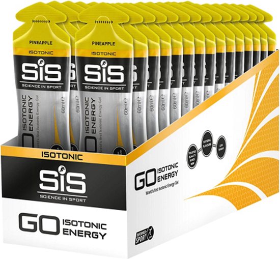 SIS GO Isotonic Energy Gels (30x60ml) Pineapple - Energie & Uithoudingsvermogen - Energie Gels
