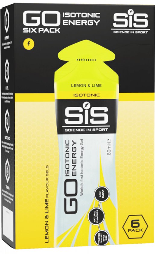SIS GO Isotonic Energy Gels (6x60ml) Lemon & Lime - Energie & Uithoudingsvermogen - Energie Gels