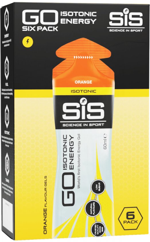 SIS GO Isotonic Energy Gels (6x60ml) Orange - Energie & Uithoudingsvermogen - Energie Gels