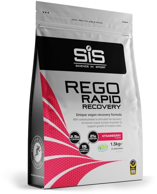 SIS REGO Rapid Recovery (1500g) Strawberry - Intra- & Post-Workout - voor na de training