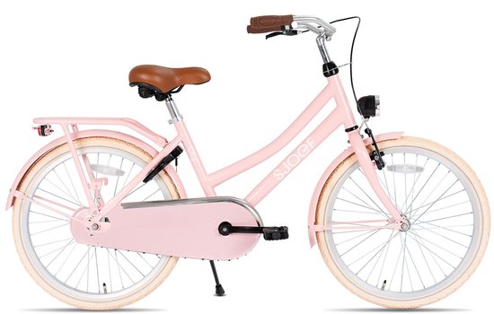 SJOEF City Meisjesfiets 24 inch - Kinderfiets 8, 9, 10, 11, 12 jaar - Oma Fiets 24 inch Meisje - Roze van Merkloos