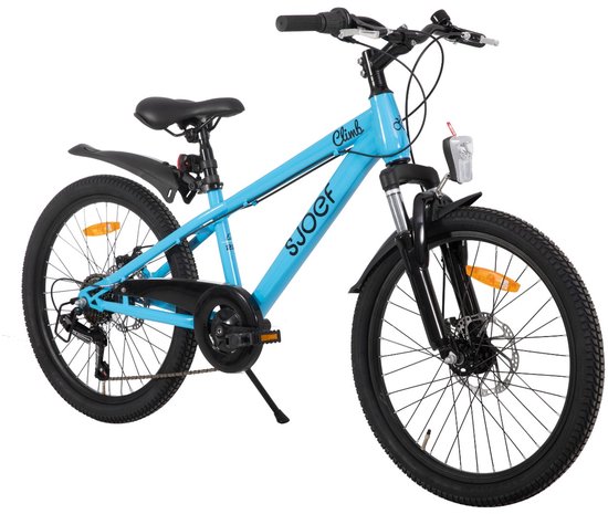 SJOEF Climb Jongensfiets / Mountainbike 22 inch | 6 Versnellingen | Schrijfremmen | Blauw van SJOEF