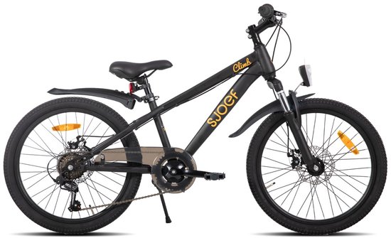 SJOEF Climb Jongensfiets / Mountainbike 22 inch | 6 Versnellingen | Schrijfremmen | Zwart