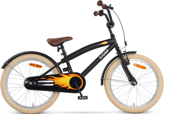 SJOEF Cruise Jongensfiets 20 inch - Mat Zwart van SJOEF
