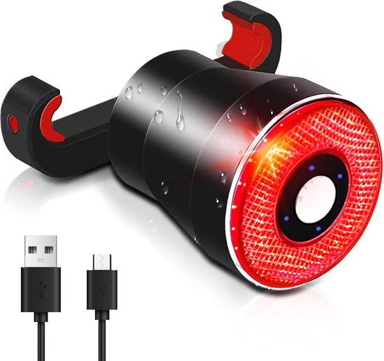 Slimme Fiets Achterlicht - USB Oplaadbaar - Richtingaanwijzers & Afstandsbediening - Waterdicht Remlicht & Alarm