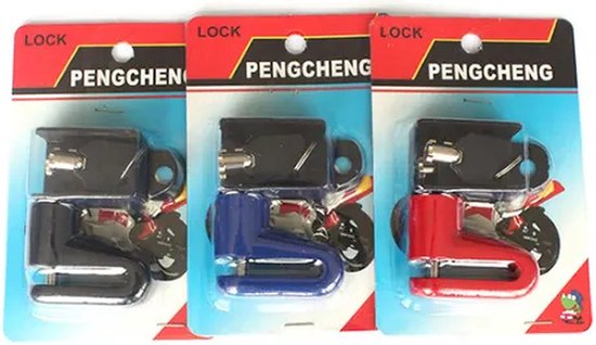 Slot - Remschijf - Blauw - Met houder - 2 sleutels - Scooter - Fiets - Motor - Wheel lock - Wielslot van SLO