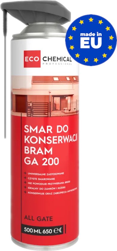 Slotspray 500ml - Smeermiddel voor Soepele Sloten Hangsloten Fietssloten Scharnieren - Made in EU