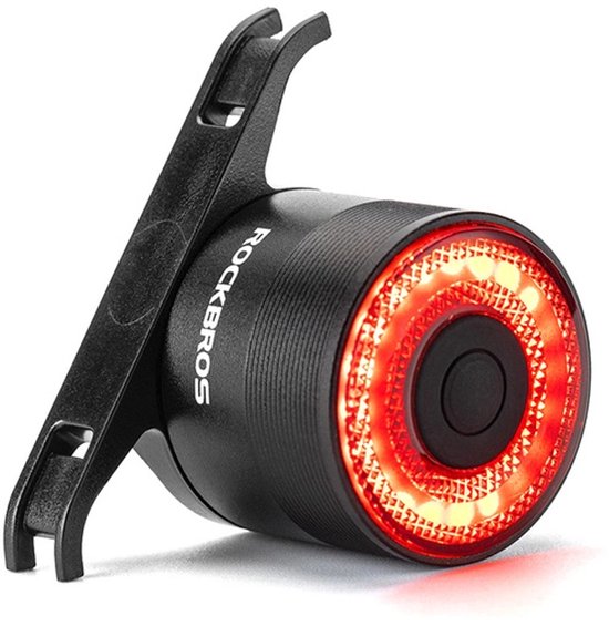 Smart Fietsachterlicht met Remsensor – Zeer Helder 90 Lumen - USB Oplaadbaar - Auto aan/uit - Lichtsensor - Remsensor - Aluminium Behuizing