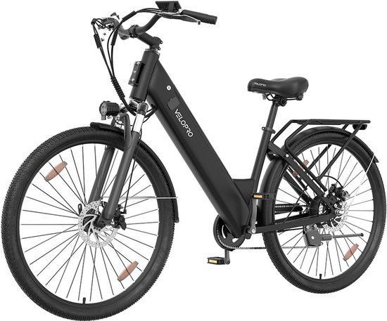 SmartAI C1 28 inch Elektrische Fiets - 250W Motor - 36V 13Ah Accu - Bereik tot 80km - Shimano 7-Snelheden - Max 25km/u - - Verende Voorvork -Elektrische stadsfietsen -Zwart