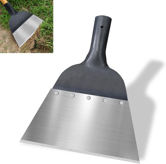 Sneeuw Tuinschep stalen reinigingsschep 21 cm multifunctionele reinigingsschep - tuinhulp geschikt voor landbouw en tuinen - onkruid sneeuwschep - ontdooier buiten huis boerderij van Green Arrow