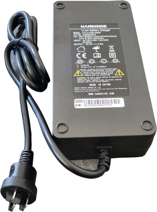 Snellader 4.0 AH voor Bosch Active Performance fietsaccu - Electrische fiets oplader Ebike - 4 Ah - 36 Volt van VHBW