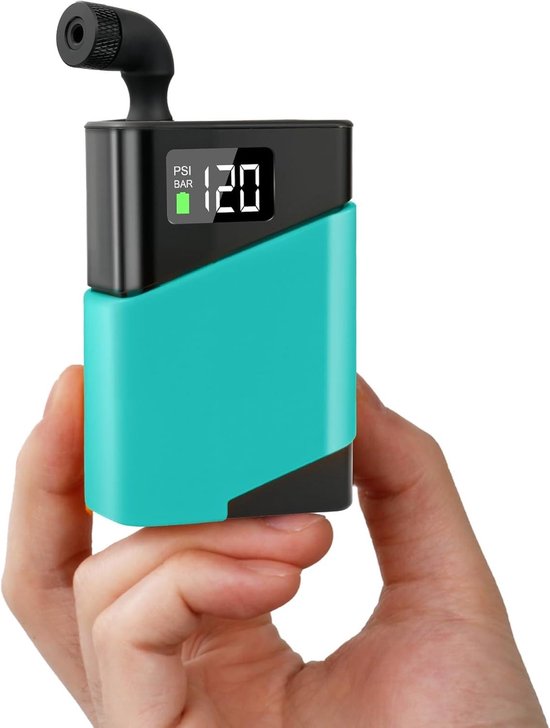 SnelShoppen - Elektrische Mini-Fietspomp Draagbare Fietspomp met Presta- en Schrader Ventiel Geschikt voor Racefiets, Mountainbike, Motorfiets, Auto e