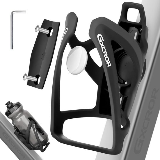 SnelShoppen - Fiets Bidonhouder met AirTag Compartiment, Duurzame Fiets Drinkhouder voor Alle Fietsen, Hoogwaardige PC Materiaal, Ideaal voor Fietsers
