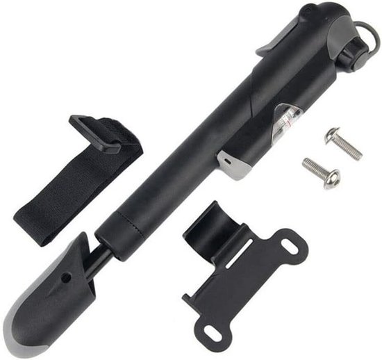 SnelShoppen - Mini Fietspomp met Manometer 120 PSI Draagbaar voor Schrader en Presta - Compacte Bandenpomp voor Road & Mountainbike - Lichtgewicht en