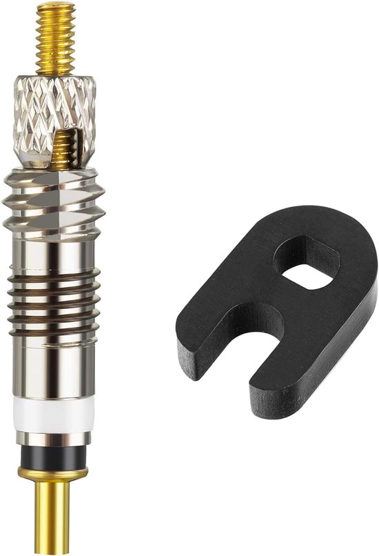 SnelShoppen - Pack van 6 Presta Ventiel Kernen met Ontbreektool - Universeel voor Racefiets en Mountainbike - Hoogwaardige Messing, Lichtgewicht en Ma