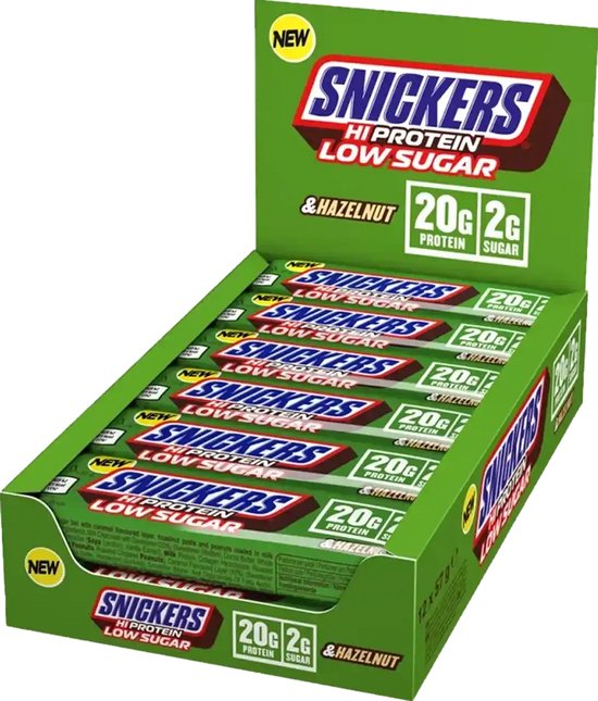 Snickers Hazelnut Low Sugar High Protein Bar (12x57g) Hazelnut - Repen - Eiwit Repen