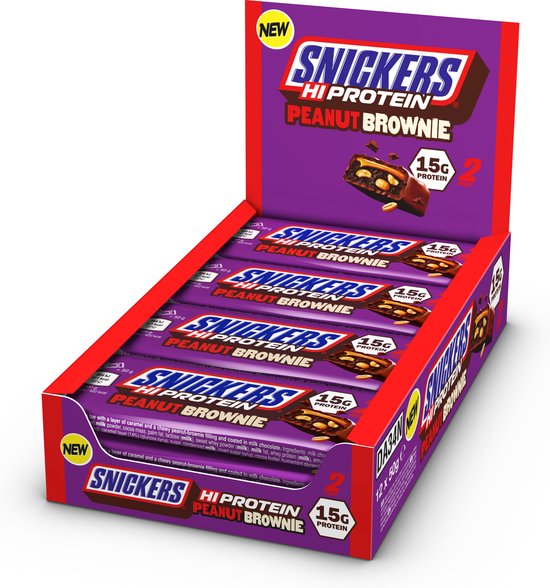 Snickers Hi Protein Bar Brownie - 12 repen - Brownie