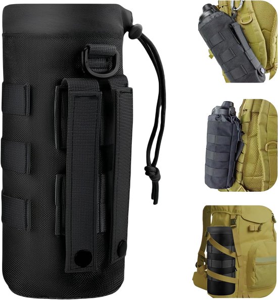 SNQ Flessenhouder, 1000D Nylon Flessenhouder, Rugzak, Flessenhouder, Heupriem, Lekvrije Drankfleshouder, Heupriem voor Kamperen, Hiken, Buitensporten van SNQ