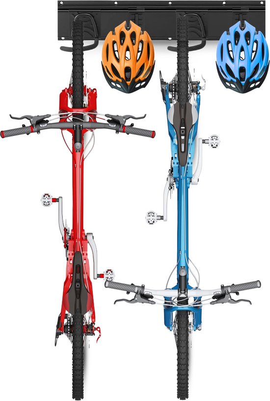 SODEAL Luxe Fiets Ophangsysteem - Fietshaak - Fiets Ophangbeugel - Muurbeugel Fiets - Fietsenrek - Fietsbeugel - 2 Fietsen