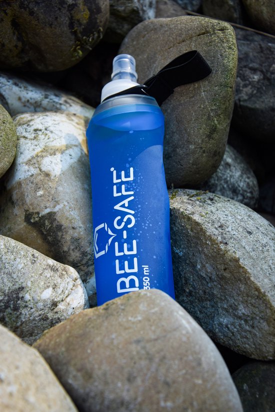 Soft Drink Bottles - blue - BEE SAFE -350ML- - flask - Soft Drink Bottles - zachte drinkfles - flexibele drinkfles - opvouwbare drinkfles van Merkloos