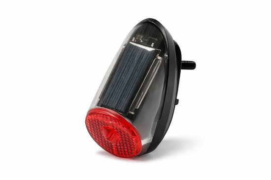 Solar LED achterlicht - Zonnecel en bewegingssensor - Montage op spatbord - Rood/Zwart