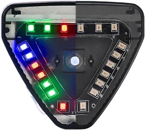 Solar Waarschuwing Lampen - Vliegtuig Indicatielamp - Nacht Vliegen - Oplaadbaar Via Zonlicht - 8 x 5 x 3 cm