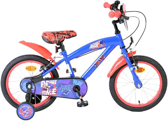 Sonic Kinderfiets - Jongens - 16 inch - Blauw - Twee handremmen van Sonic