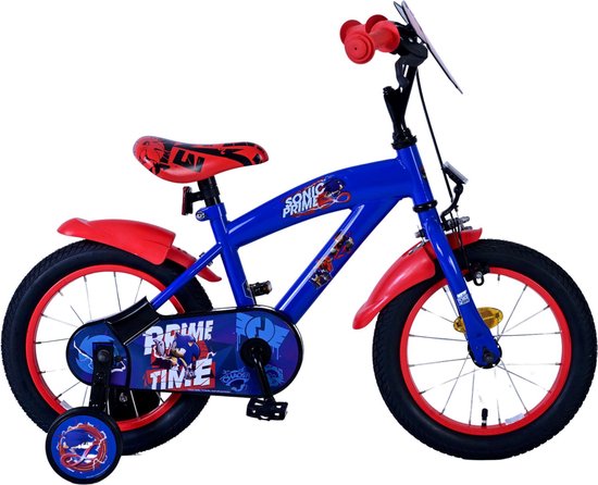 Sonic Prime Prime Kinderfiets Jongens 14 inch Blauw Rood van Sonic Prime