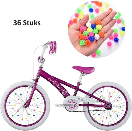 Spaakkralen Fietswiel 36 Stuks I Spaakreflectoren I Glow In Dark I Wiel Reflectoren Kinderfiets I Multikleur van Velavia