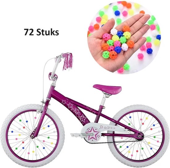 Spaakkralen Fietswiel 72 Stuks I Spaakreflectoren I Glow In Dark I Wiel Reflectoren Kinderfiets I Multikleur van Holo******