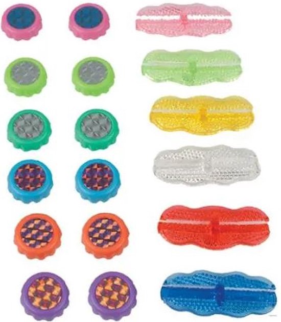 Spaakreflectoren set - Fietsreflectoren - Fiets accessoires voor kinderen - Multicolor - 18 stuks van Batuu