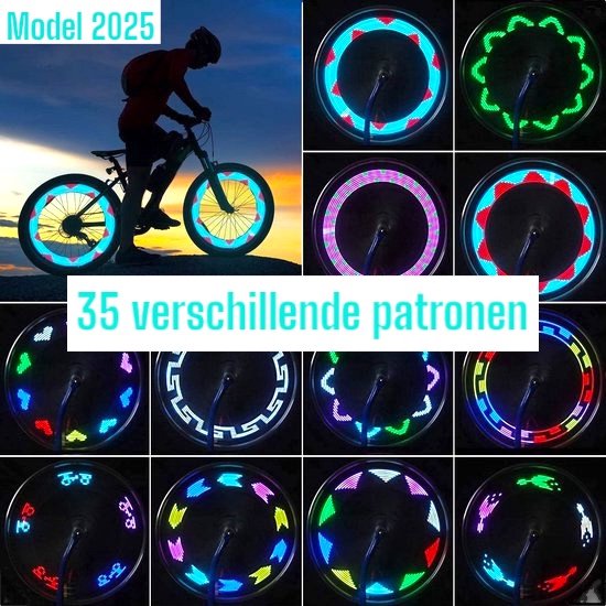 Spaakverlichting - spaakverlichting kinderfiets - wielverlichting - fietsverlichting - fiets accessoires van Merkloos