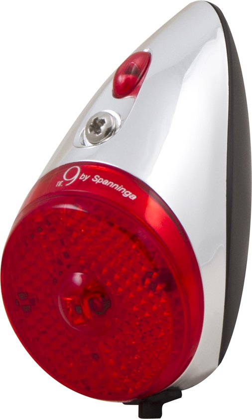 Spanninga Rear Light Nr 9 Led / Fietsverlichting Achter rood Retro Look AAA Batterij van Spanninga