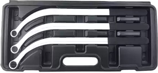 Spanrolsleutels XXL-Spanrolsleutel-45° Gebogen-Extra lange uitvoering, 460mm met 12-kant profiel-Sleutelmaten 13 - 15 - 16 - 17 - 19mm - blokkeersleutel - vasthoudsleutel -Tandriem sleutel - Timing sleutel van Vigor