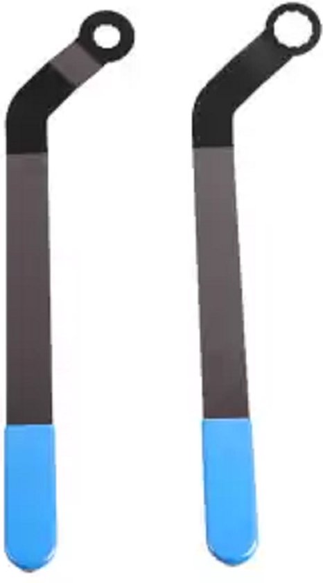 Spanrolsleutelset voor vlakke snaren, MINI -Weber Tools-2 delig spanrol sleutelset voor het in- en uitbouwen van de multi V-riem van BMW Mini met vlakke snaren van Weber Tools