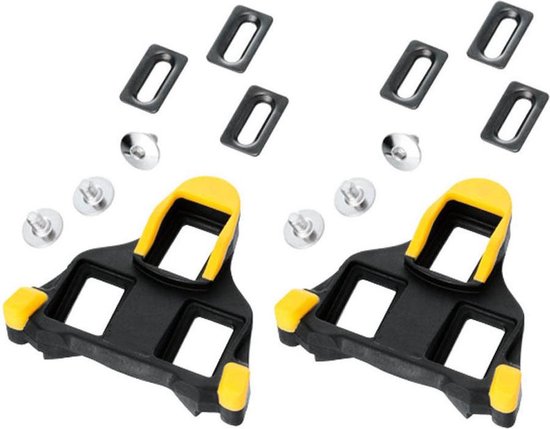 SPD-SL Schoenplaatje Geel geschikt voor Shimano SPD SL pedalen - Geel | Geschikt voor Shimano SPD SL pedalen van Merkloos