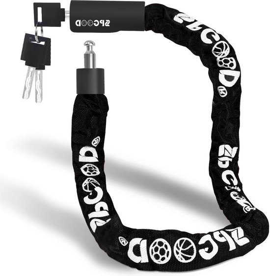 SPGOOD Fietsslot 90 cm - stalen ketting - waterdichte afdekking - anti-diefstal - hoge veiligheid - kettingslot - fiets e-bike - MTB - motorfiets kettingslot van SPGOOD