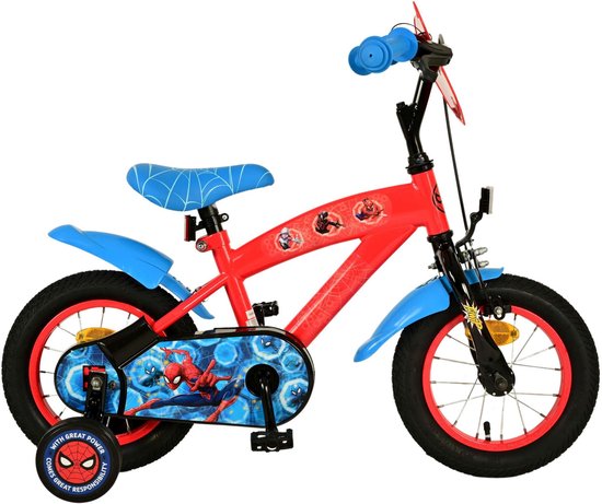 Spider-Man Kinderfiets - Jongens - 12 inch - Blauw/Rood van Marvel