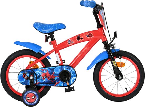 Spider-Man Kinderfiets - Jongens - 14 inch - Blauw/Rood van Spider-Man