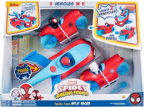 Spidey and his Amazing Friends - 3in1 Team Split Racer - Speelgoedvoertuig van Spidey