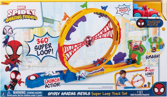 Spidey and His Amazing Friends Spidey's Spidey Amazing Metals Super Loop Track Set van Spidey