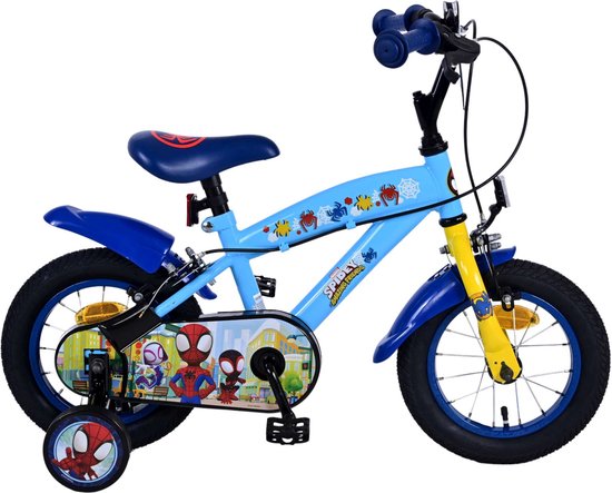 Spidey Kinderfiets - Jongens - 12 inch - Blauw - Twee handremmen van Volare
