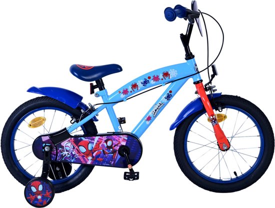 Spidey Kinderfiets Jongens 16 inch Blauw Twee handremmen van Spidey