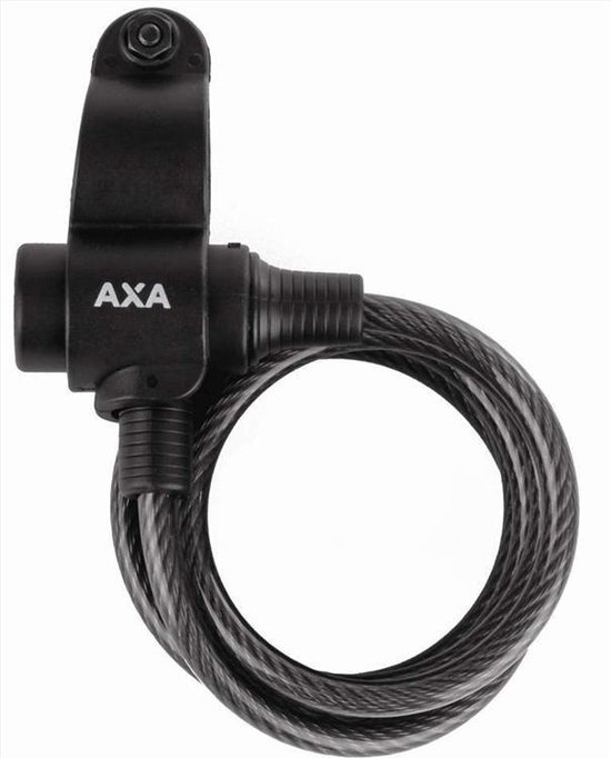 Spiraalkabelslot AXA Rigid 150/8 met framehouder - zwart (op kaart) van Merkloos
