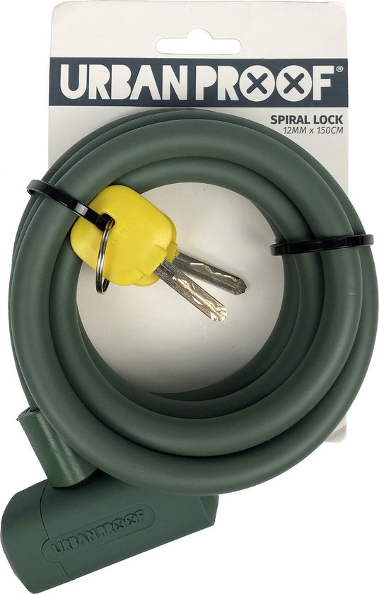 Spiraalslot Urban Proof Ø12mm x 150cm - mat groen van $