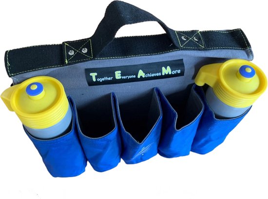 SPORTS-GADGET , BIDONKRAT, BIDONTAS , WATERAFSTOTEND , STOER , VAN CANVAS , VOOR 10 BIDONS